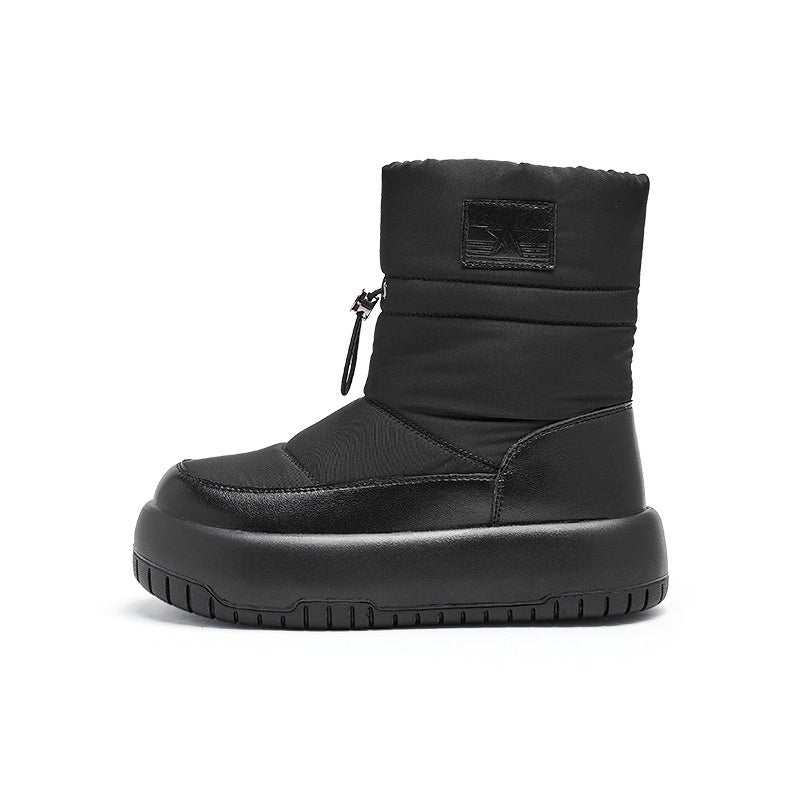 Retro Outdoor Snow Boots für Damen – Gefütterte Winterstiefel aus Kunstleder | Warm, rutschfest, robust