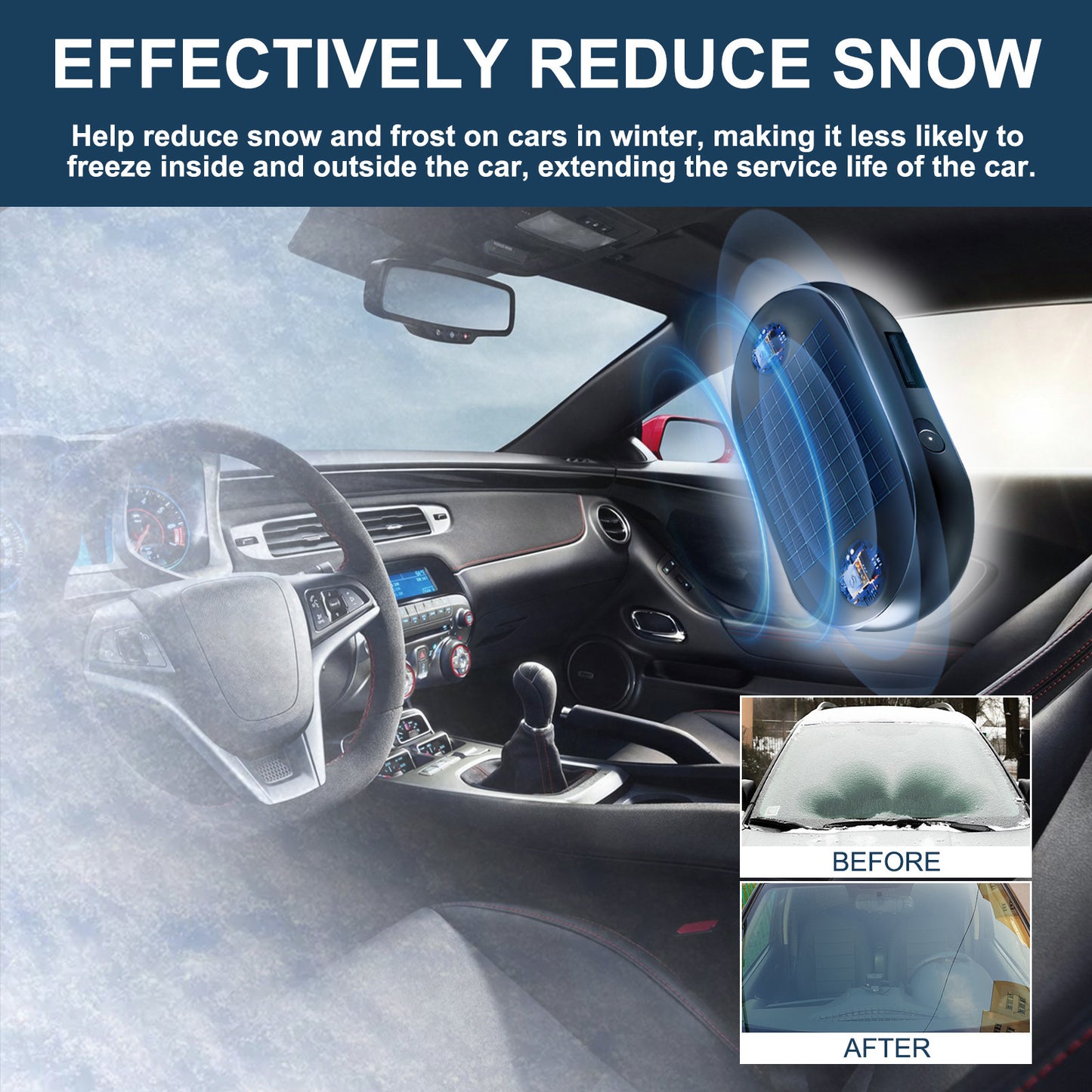 Auto Schnee- & Eis-Entferner – Schnell-Enteisungs-Tool für Windschutzscheibe & Spiegel (tragbar & frostbeständig)