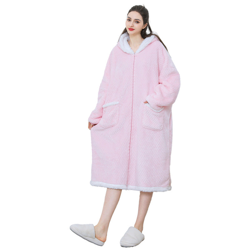 Oversized Kuschel-Hoodie | TV-Decke mit Kapuze & Reißverschluss – Super Warm