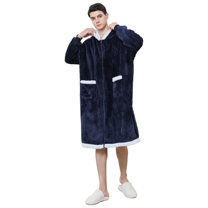 Oversized Kuschel-Hoodie | TV-Decke mit Kapuze & Reißverschluss – Super Warm