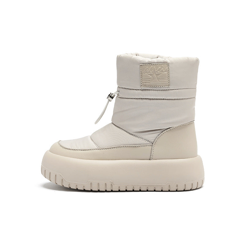 Retro Outdoor Snow Boots für Damen – Gefütterte Winterstiefel aus Kunstleder | Warm, rutschfest, robust