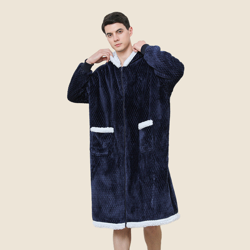 Oversized Kuschel-Hoodie | TV-Decke mit Kapuze & Reißverschluss – Super Warm